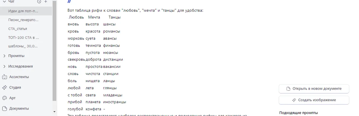 Генератор текстов песен на русском
